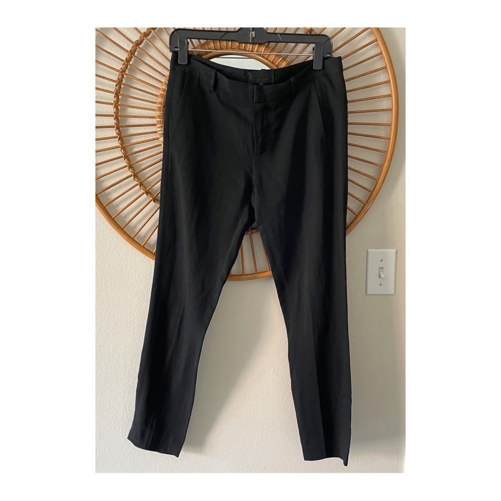 Nili Lotan Virgin wool black trouser pants Sz 2